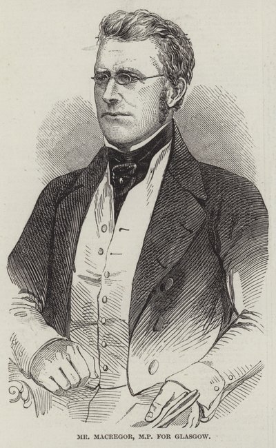 Pan MacGregor, poseł do Glasgow (grawerunek) autorstwa English School