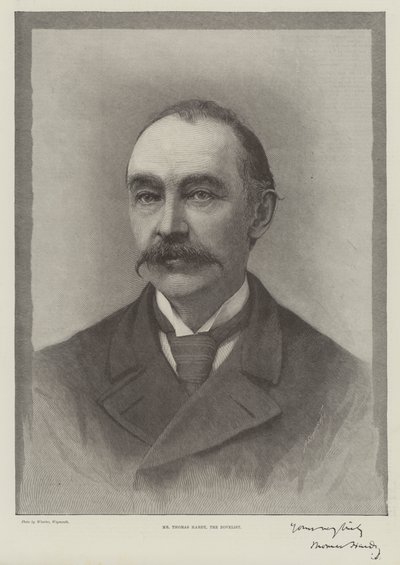 Pan Thomas Hardy, powieściopisarz (grafika) autorstwa English School