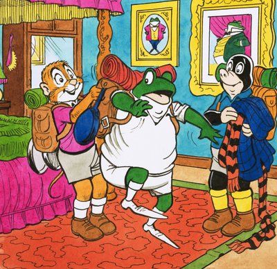 Mr Toad przygotowuje się do wędrówki autorstwa English School