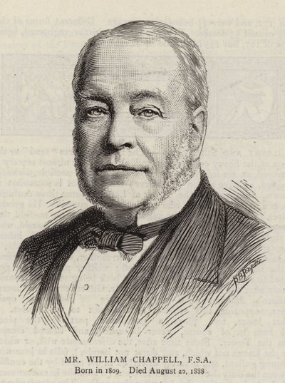 William Chappell, FSA (grawerunek) autorstwa English School