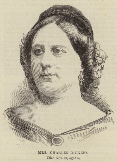 Pani Charles Dickens (Grawerowanie) autorstwa English School