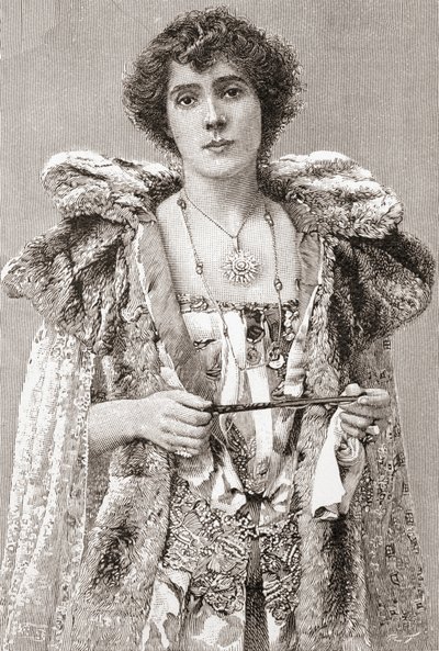 Pani Patrick Campbell, z magazynu The Strand opublikowanego w 1897 r. autorstwa English School