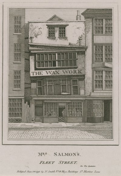 Mrs Salmons, The Wax Work, Fleet Street autorstwa English School