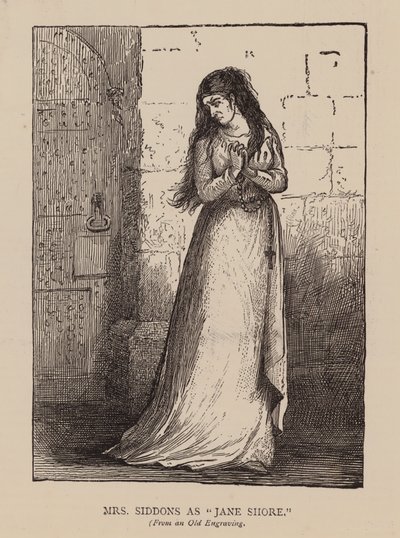 Pani Siddons jako "Jane Shore" (rycina) autorstwa English School