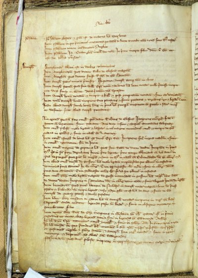 Ms.25516 fol.18v Liber I inwentarza ksiąg w katedrze św. Pawła, koniec XIII w. autorstwa English School