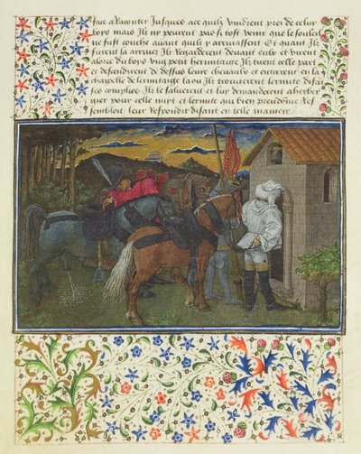 Pani 2597 Serce, pożądanie i hojność późnym wieczorem przed celą pustelników, wydanie faksymilowe Livre du Coeur dAmours Espris Rene dAnjou autorstwa English School