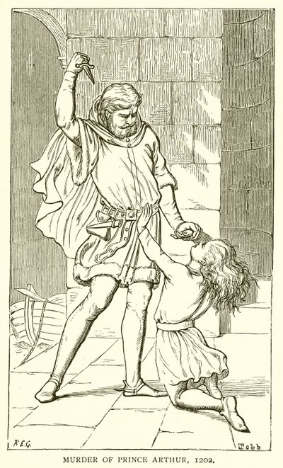 Morderstwo księcia Artura, 1202 autorstwa English School
