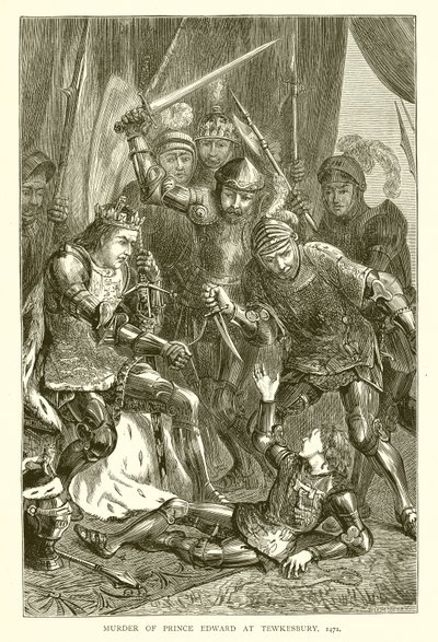 Morderstwo księcia Edwarda w Tewkesbury, 1471 autorstwa English School