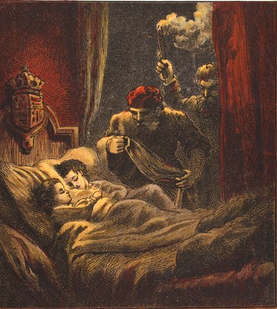 Morderstwo Małych Książąt, wyd. 1890 (litografia kolorowa) autorstwa English School