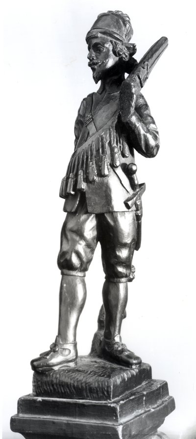Muszkieter, 1638 (drewno rzeźbione) autorstwa English School