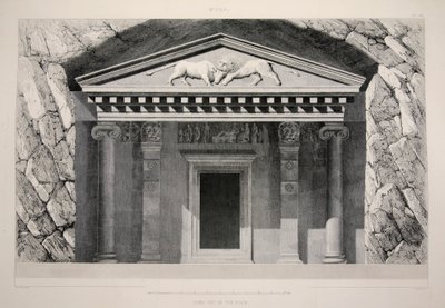 Myra - Tomb Cut in the Rock, wyd. Litografia z 1863 roku. autorstwa English School