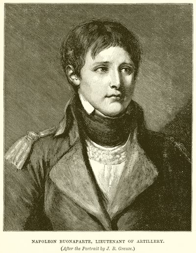 Napoleon Buonaparte, porucznik artylerii autorstwa English School