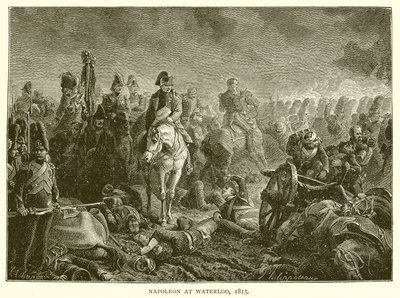 Napoleon pod Waterloo, 1815 autorstwa English School