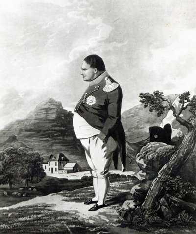Napoleon na wyspie św. Heleny, 1820 autorstwa English School