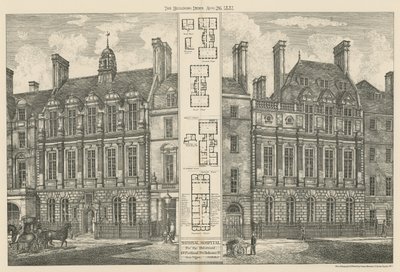 National Hospital for the Deformed, Great Portland Street i Bolsover Street autorstwa English School