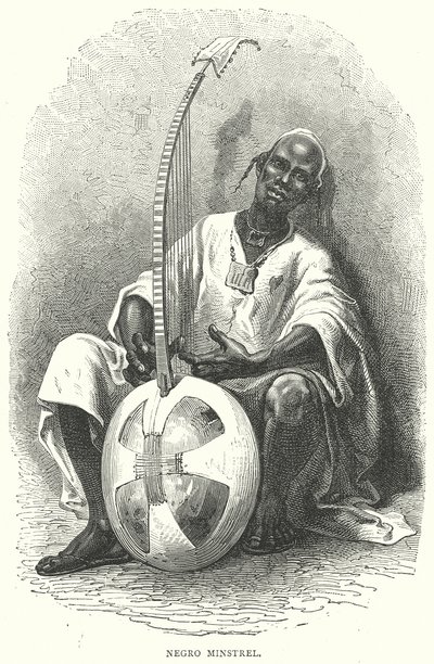 Murzyn Minstrel (rycina) autorstwa English School