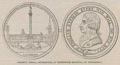 Medal Nelsona, rozdawany w szpitalu Greenwich autorstwa English School
