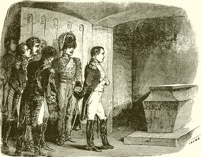 Napoleon przy grobie Fryderyka Wielkiego autorstwa English School