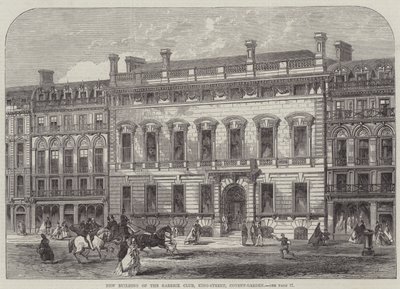 Nowy budynek klubu Garrick, King-Street, Covent-Garden (grawerowanie) autorstwa English School