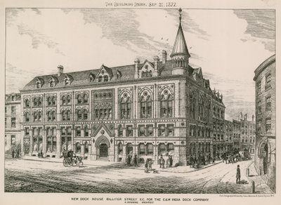 New Dock House Billiter Street, London EC, dla East and West India Dock Company autorstwa English School