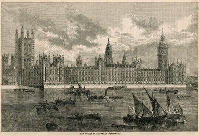 Nowe budynki Parlamentu, Westminster, Londyn autorstwa English School