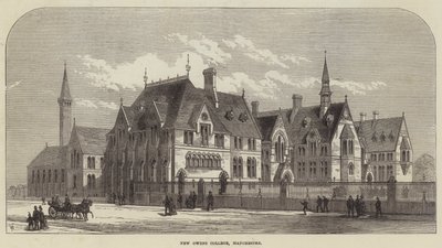 New Owens College, Manchester (grawerowanie) autorstwa English School