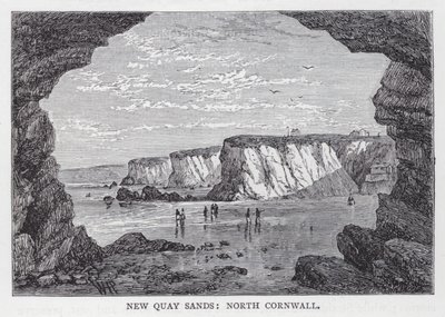 New Quay Sands, North Cornwall (grawerowanie) autorstwa English School