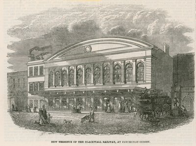 Nowy Terminus Blackwall Railway przy Fenchurch Street w Londynie autorstwa English School