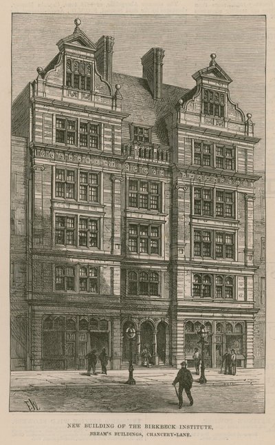 Nowy budynek Birkbeck Institute, Breams Buildings, Chancery Lane, Londyn autorstwa English School
