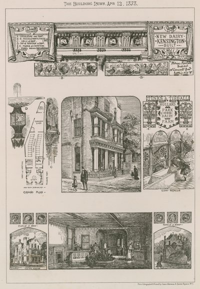 Nowa mleczarnia, Kensington, zbudowana 1777 autorstwa English School