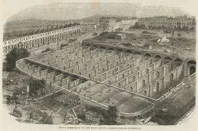 Nowy zbiornik New River Company, Claremont Square, Pentonville autorstwa English School