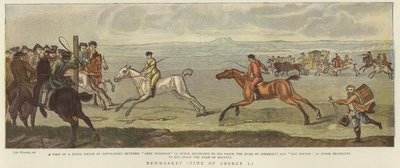 Newmarket w czasach Jerzego I autorstwa English School