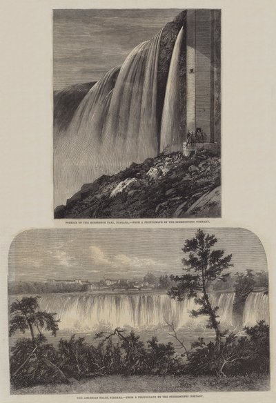 Wodospad Niagara (grawerowanie) autorstwa English School