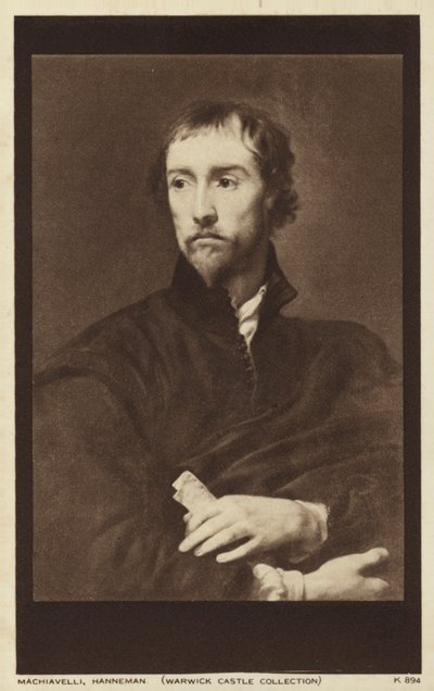 Niccolo Machiavelli, włoski dyplomata, polityk, filozof i pisarz (lito) autorstwa English School