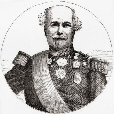 Nicolas Charles Oudinot, z ilustrowanej historii świata Warda i Locka, wyd. ok. 1882 r. autorstwa English School