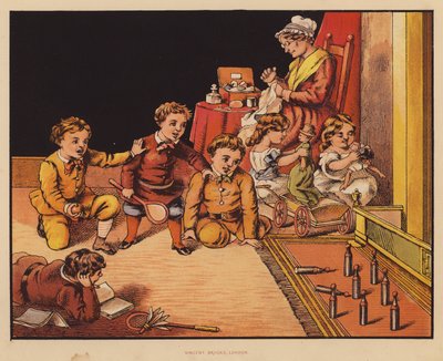 Dziewięć szpilek (druk kolorowy) autorstwa English School