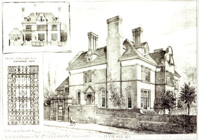 No.17 Kelston, St. Johns Avenue, z The Building News, 10 lutego 1882 r. autorstwa English School