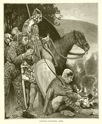 Żołnierze normańscy, 1066 autorstwa English School