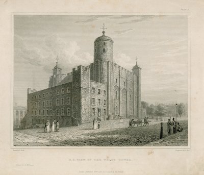 Północno-wschodni widok Białej Wieży autorstwa English School