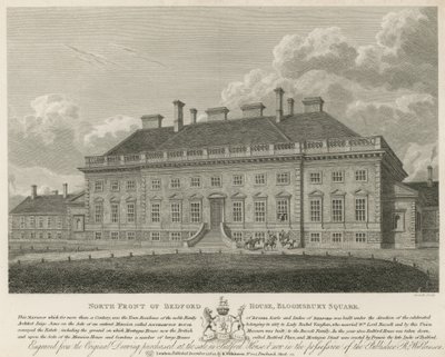 Północny front Bedford House, Bloomsbury Square, Londyn autorstwa English School
