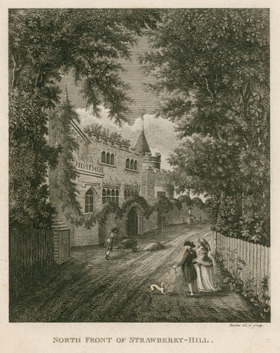 Północny front Strawberry Hill, Twickenham, Londyn autorstwa English School
