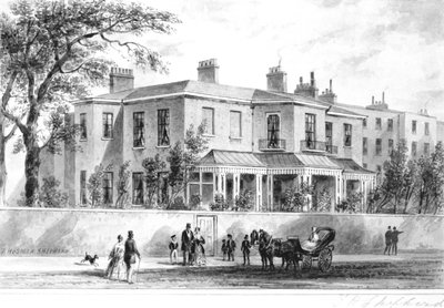 Widok północno-zachodni Camelford House, 1850 autorstwa English School