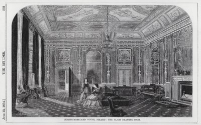 Northumberland House, Strand, Szklany Salon (Grawerowanie) autorstwa English School
