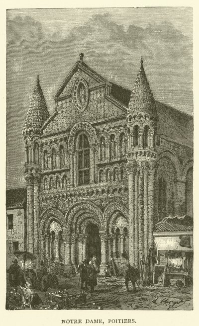 Notre Dame, Poitiers (rycina) autorstwa English School