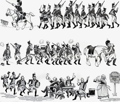Ilustracja do rymowanki: Wielki Stary Książę Yorku autorstwa English School