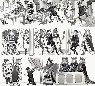Ilustracja do rymowanki: Królowa kier autorstwa English School