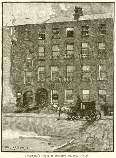 OConnells House przy Merrion Square w Dublinie autorstwa English School
