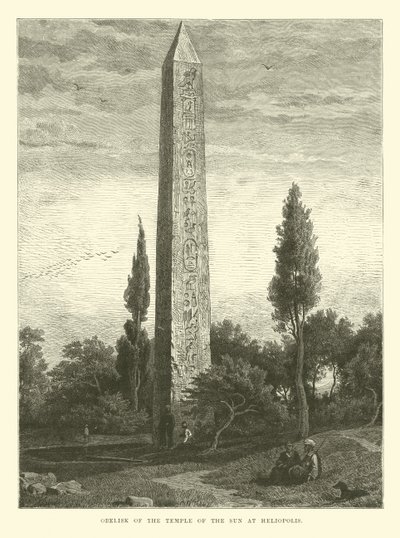 Obelisk Świątyni Słońca w Heliopolis autorstwa English School