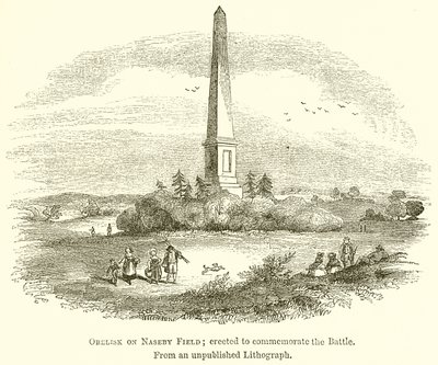 Obelisk na Polu Naseby; Wzniesiony dla upamiętnienia bitwy autorstwa English School