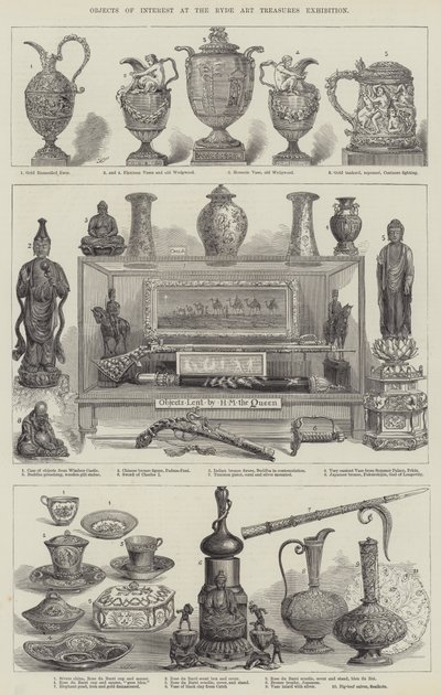 Przedmioty zainteresowania na wystawie Ryde Art Treasures (grafika) autorstwa English School